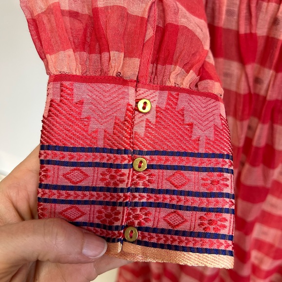 Ulla Johnson Estelle Checked Cotton Maxi Dress - Picture 9 of 9